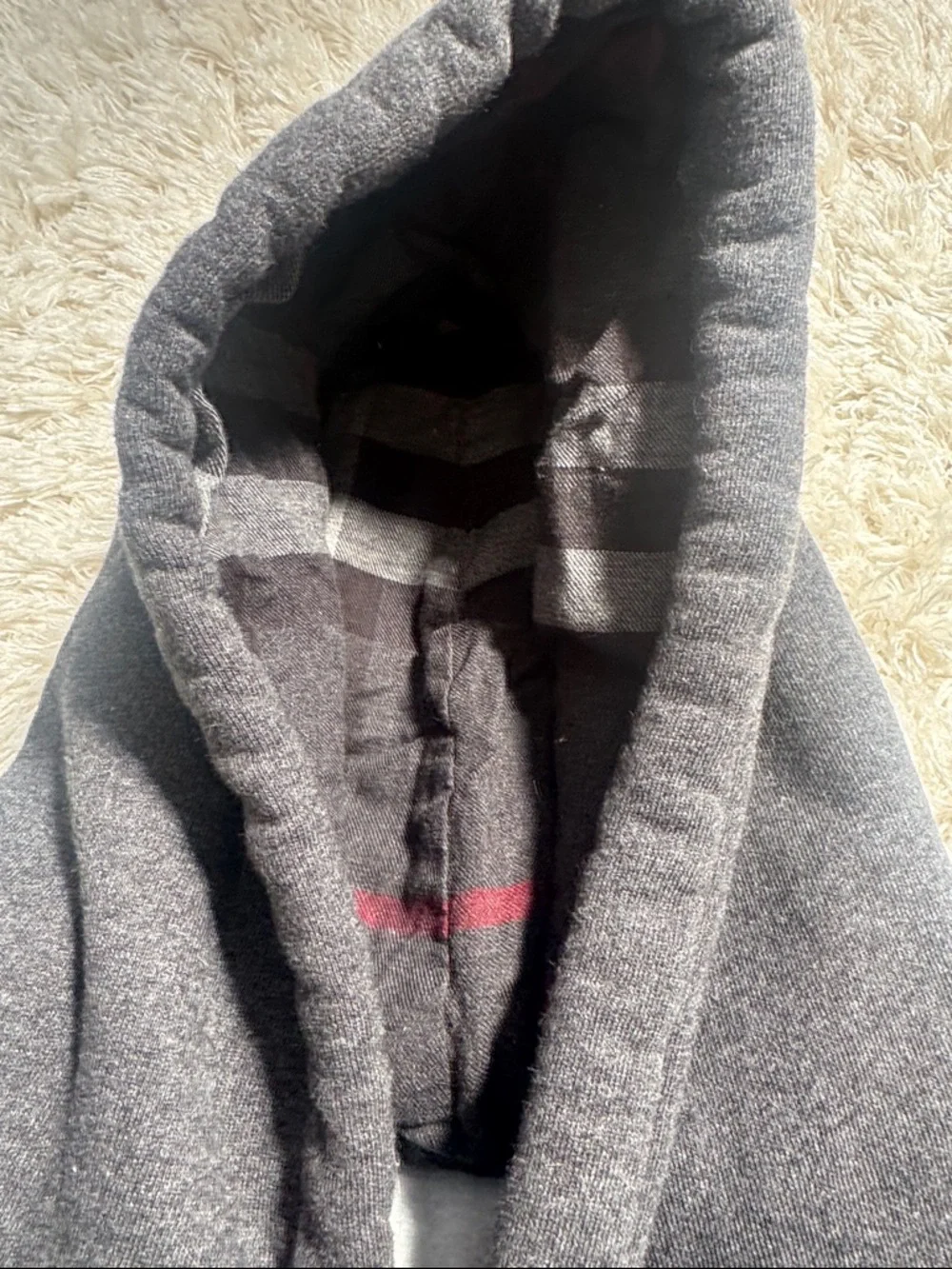Men's Burberry Charcoal Gray Hooded Sweatshirt - Picture 3 of 8